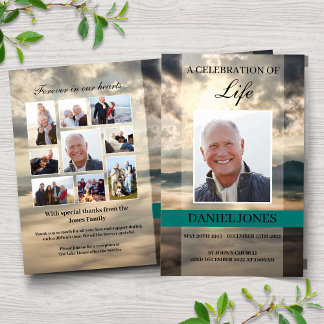 Sjabloon van het mountain Top Funeral Program