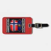 Sjabloon van het Noorse Bagagelabel (Voorkant horizontaal)