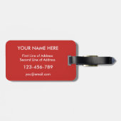 Sjabloon van het Noorse Bagagelabel (Achterkant horizontaal)