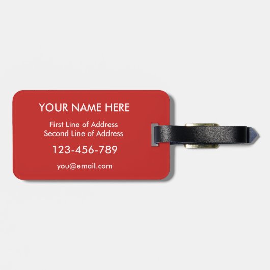 Sjabloon van het Noorse Bagagelabel (Achterkant horizontaal)