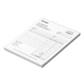 Sjabloon van het ontvangstbewijs | Minimalistische Notitieblok (Linkerzijde)