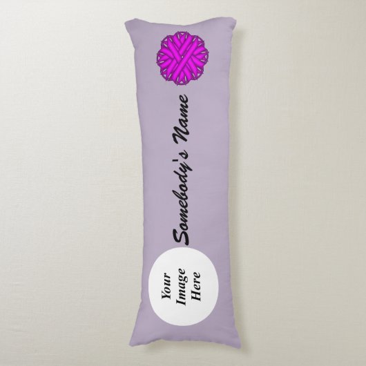 Sjabloon van het Paarse lozentribbon door Kenneth Lichaamskussen (Voorkant Verticaal)