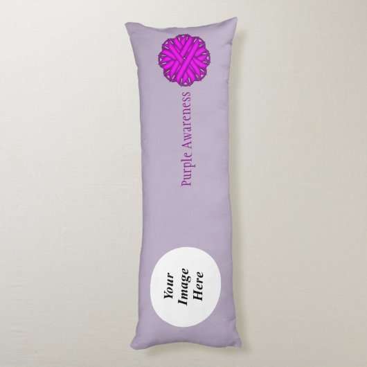 Sjabloon van het Paarse lozentribbon door Kenneth Lichaamskussen (Achterkant (Verticaal))