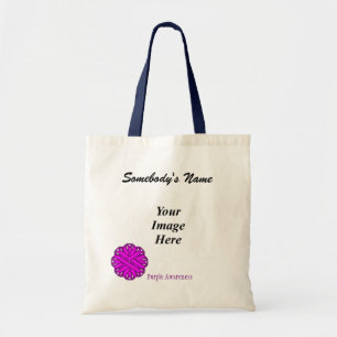 Sjabloon van het Paarse lozentribbon door Kenneth Tote Bag