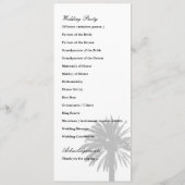 Sjabloon van het palmboomtrouwprogramma (Achterkant)