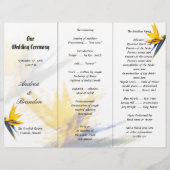Sjabloon van het Paradijs Tri-Fold Wedding Program (Voorkant)