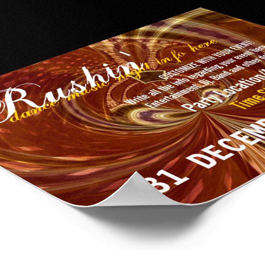 Sjabloon van het Poster voor partijgebeurtenissen  (Hoek)