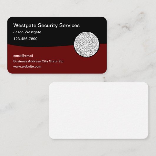 Sjabloon van het Profiel van het Visitekaartje van (Voorkant / Achterkant)