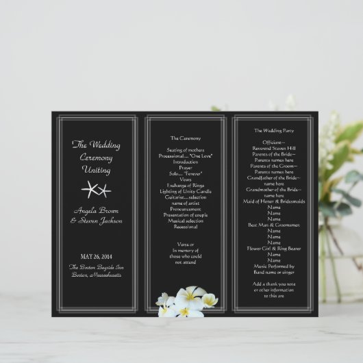 Sjabloon van het programma "Black and White Plumer (Staand voorkant)