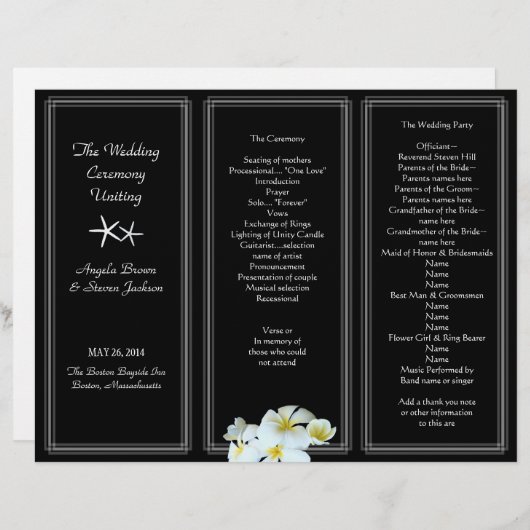 Sjabloon van het programma "Black and White Plumer (Voorkant / Achterkant)