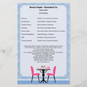 Sjabloon van het programma Tea Party (Voorkant)