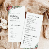 Sjabloon van het programma voor de kersthuwelijksc