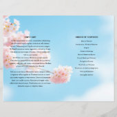 Sjabloon van het roze florale begrafenisprogramma (Achterkant)