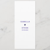 Sjabloon van het speciale blauwe orchidee-weddensc menu (Achterkant)