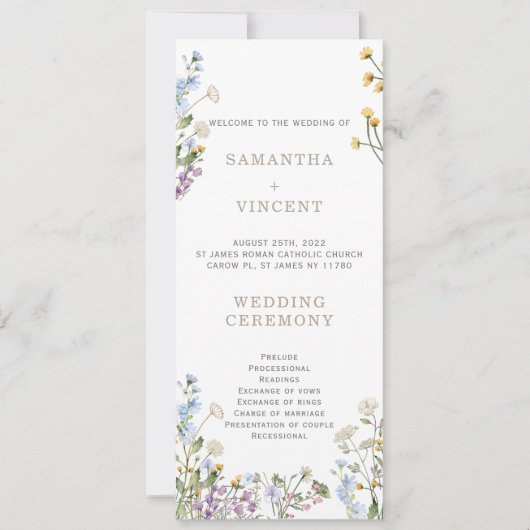 Sjabloon van het speciale programma Wildflower Boh (Voorkant)