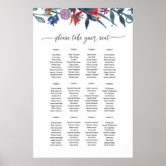 Sjabloon van het stoelschema poster