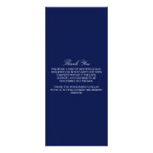 Sjabloon van het Trendy Navy & White Wedding Menu (Achterkant)