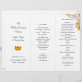 Sjabloon van het Tri-Fold Wedding-programma van on (Voorkant / Achterkant)