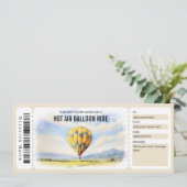 Sjabloon van het Warm Air Ballon Rde Cadeaucertifi Kaart (Staand voorkant)