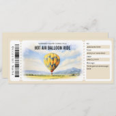 Sjabloon van het Warm Air Ballon Rde Cadeaucertifi Kaart (Voorkant / Achterkant)