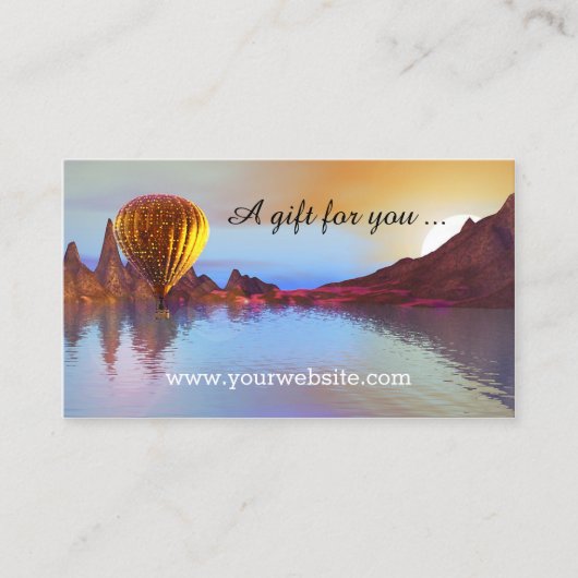 Sjabloon van het Warm Air Ballon Rde Cadeaucertifi Kortingskaartje (Voorkant)