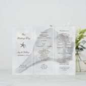 Sjabloon van het Wulk Shell Tri-Fold Wedding Progr (Staand voorkant)