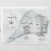 Sjabloon van het Wulk Shell Tri-Fold Wedding Progr (Voorkant / Achterkant)