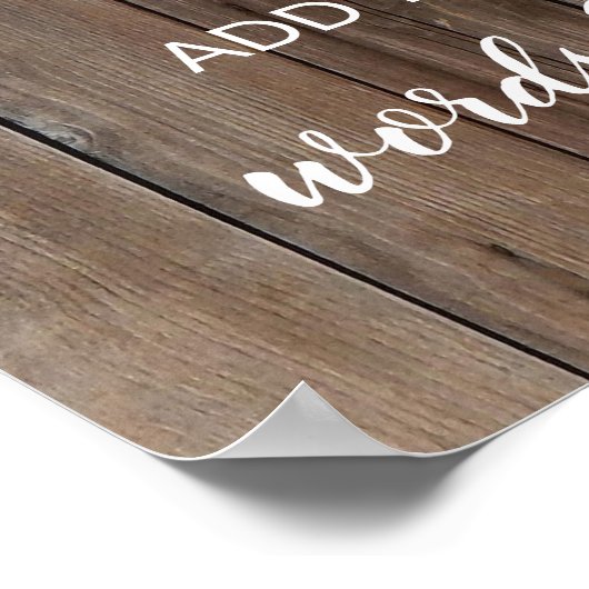 sjabloon van houtverlichting Maak uw eigen Poster (Hoek)