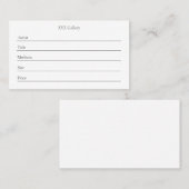 Sjabloon van Kaart van weergavelabel voor illustra Visitekaartje (Voorkant / Achterkant)