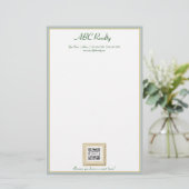 Sjabloon van kantoorbenodigdheden — ABC Realty Briefpapier (Staand voorkant)