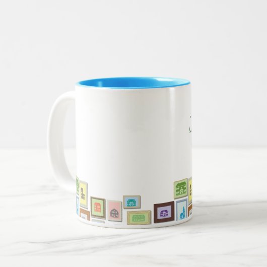 Sjabloon van koffie Mok ABC Realiteit (Voorkant links)