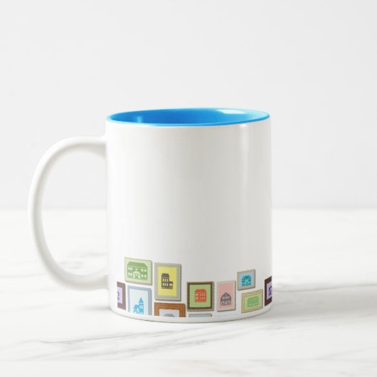 Sjabloon van koffie Mok ABC Realiteit (Links)