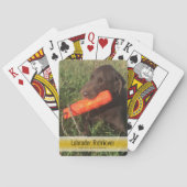 Sjabloon van labrador Retriever Hunting Dog Pokerkaarten (Achterkant)