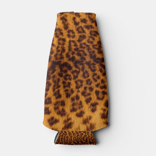 Sjabloon van leopard-afdruk zwarte vlekjes flesjeskoeler (Voorkant)