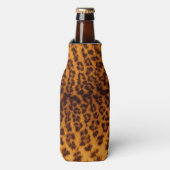 Sjabloon van leopard-afdruk zwarte vlekjes flesjeskoeler (Fles Voorkant)