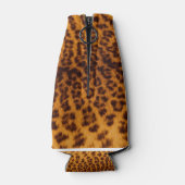 Sjabloon van leopard-afdruk zwarte vlekjes flesjeskoeler (Achterkant)