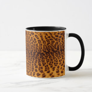 Sjabloon van leopard-afdruk zwarte vlekjes mok