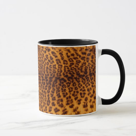 Sjabloon van leopard-afdruk zwarte vlekjes mok (Rechts)