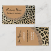 Sjabloon van leopard Print Business Card Visitekaartje (Voorkant / Achterkant)