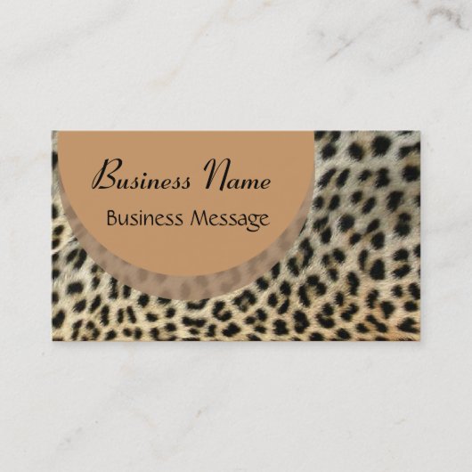 Sjabloon van leopard Print Business Card Visitekaartje (Voorkant)