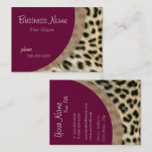 Sjabloon van leopard Print Business Card Visitekaartje (Voorkant / Achterkant)