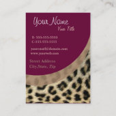 Sjabloon van leopard Print Business Card Visitekaartje (Achterkant)