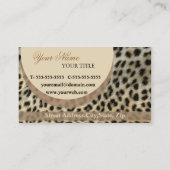 Sjabloon van leopard Print Business Card Visitekaartje (Achterkant)