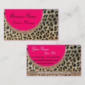 Sjabloon van leopard Print Business Card Visitekaartje (Voorkant / Achterkant)