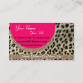 Sjabloon van leopard Print Business Card Visitekaartje (Achterkant)