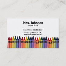 Sjabloon van leraar Crayons