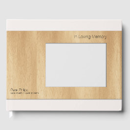 Sjabloon van Lijst van hout Funeral Guest Book Add Gastenboek