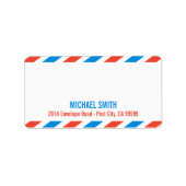 Sjabloon van luchtpostlabel etiket (Voorkant)