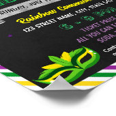 Sjabloon van Mardi Gras-voorval Poster (Hoek)