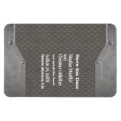 sjabloon van metaalgrunge magneet (Horizontaal)